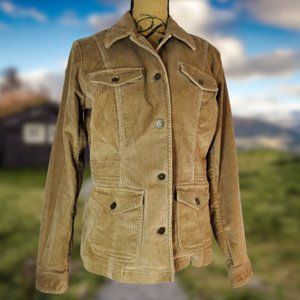 Eddie Bauer Corduroy Safari Jacket 4331 Tan  Women's Size Medium NEW WITH TAG